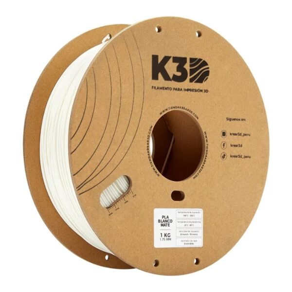 K3D PLA Mate Blanco 1Kg