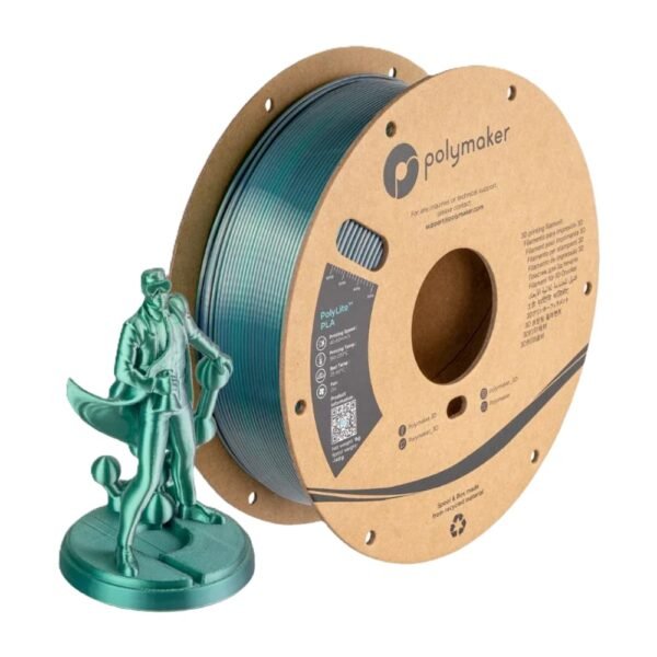 Panchroma PLA Dual Sedoso Verde y Cromo 1Kg