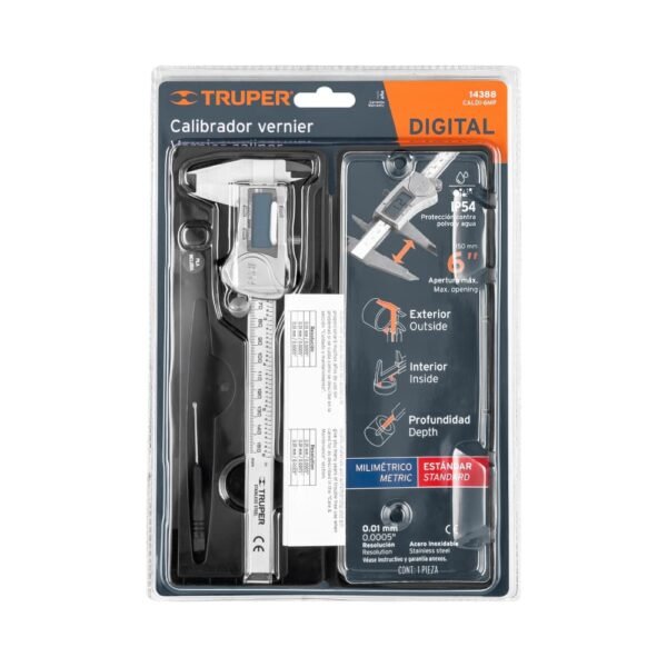 Calibrador vernier digital 6" - Milimetrico